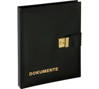 PAGNA Porte-documents en similicuir DIN A4 noir