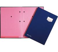 PAGNA Porte-signature "DE LUXE" DIN A4 10 compartiments bleu