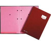 PAGNA Porte-signature "DE LUXE" DIN A4 10 compartiments rouge