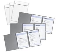PAGNA Portefeuille fichier Spécial - A4, pour documents de candidature - Lot de 3 Gris
