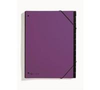 Pagna® 24129-12 Classeur à levier Trend - 12 compartiments, coin élastique, violet