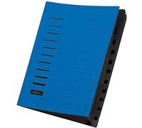 PAGNA Trieur A4 en carton, 12 compartiments, Bleu
