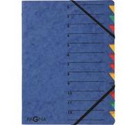 Pagna® 24131-02 Classeur à levier EASY - 12 compartiments, A4, presspahn, 265 g/qm, bleu