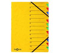 PAGNA Trieur A4 Easy 24131-05 en carton, 12 onglets colorés Jaune