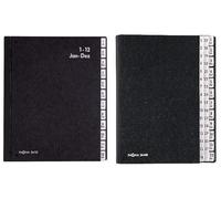 Pagna classeur à soufflet 1-12 avec 12 compartiments représentant les mois en langue allemande (noir) 22905004 Noir G