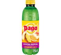 PAGO - Jus de Fruits Tropical Multivitaminé Savoureux et Rafraîchissant, Bouteille 75cL