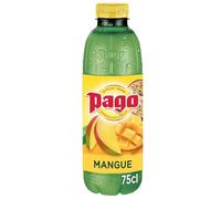 PAGO Mango - Nectar Mangue et Fruit de la Passion - Onctueux et Fruité - la bouteille de 75cl - Le Lot De 4
