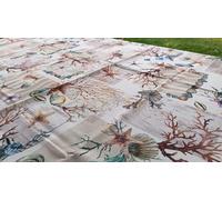 Pago Poco Nappe rectangulaire anti-taches 100 % hydropulseur fantaisie corail 140 x 240 cm, pas de repassage !!!! (140 x 240 cm, rouge)
