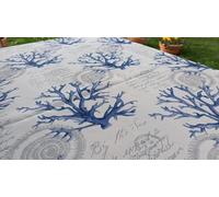 Pago Poco Nappe rectangulaire anti-taches, motif corail 100 % imperméable. Dimensions : 140 x 240 cm.