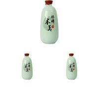 Pagoda Brand Vin de riz Shaoxing de marque Pagoda (Ben Mei) - 500 ml, Sans colorant, Céladon Longquan, Fabriqué à la main (Lot de 3)