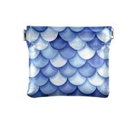 Pagoda Garden Pochette à monnaie pour homme Vert, Gradients d'écailles de poisson bleu, one size, Gradients d'écailles de poisson bleu