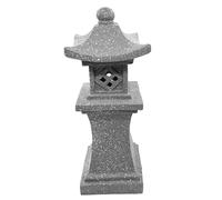 Pagoda Lantern 17.3 '' Pagoda Solaire étanche Statue de Jardin avec lumière Solaire Lumière de Jardin décoratif pour Paysage Zen, Balcon, Patio Asiatique lanternes, Gard