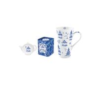 Pagoda - Mug Avec Boîte À Thé Et Repose-Sachet - Porcelaine - Multicolore