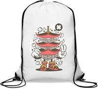 Pagoda Tower Sac à cordon de serrage style hip-hop japonais Style japonais Blanc