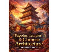Pagodas, Temples & Chinese Architecture Coloring Book for Adults: 120+ Intricate Pages of Ancient Houses, Gardens, Palaces & Traditional Chinese Buildings for Relaxation and Stress Relief (8.5x11)