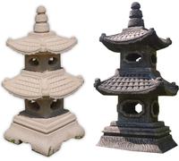 pagode à 2 étages (lampe japonaise) gris