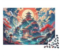 Pagode Cascade Montagne Puzzle, 1000 Pièces Jeu D'intérieur Adulte