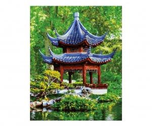 Pagode dans un jardin japonais - peinture par numéros