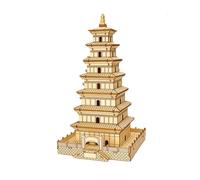 Pagode de la Grande Oie Sauvage Puzzle 3D,Kit de Bricolage en Bois Puzzle Tridimensionnel,Coration de Ornements Maison,Meilleur Cadeau de Vacances