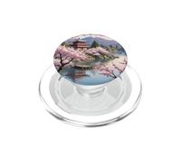 Pagode du Temple Japonais Mont Fuji Sakura Fleurs de Cerisier PopSockets PopGrip pour MagSafe