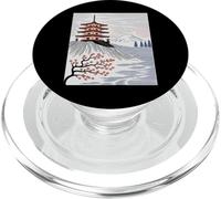 Pagode Japonaise Mont Fuji Cherry Blossom Paysage Art PopSockets PopGrip pour MagSafe