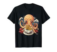 Pagode Ramen Pagode Poulpe Mont Fuji Nouilles Japonaises T-Shirt