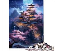 Pagode Traditionnelle Puzzles Jeux éducatifs Puzzle de 1000 pièces pour Adultes Puzzles en Carton Cadeaux pour garçons Jeu éducatif pour Enfant Adulte （26x38 cm）