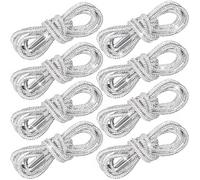 PAGOW Cordes à strass scintillants, lacets ronds brillants pour chaussures de sport, cordon de serrage de rechange, 4 paires - blanc, 120cm