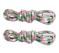 PAGOW Cordes à strass scintillants, lacets ronds brillants pour chaussures de sport, cordon de serrage de rechange, Blanc, rose, vert, 120cm
