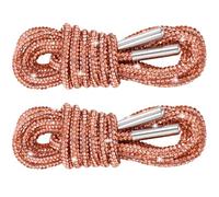 PAGOW Cordes à strass scintillants, lacets ronds brillants pour chaussures de sport, cordon de serrage de rechange, Orange, 120cm