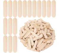 PAGOW Lot de 200 mini bâtonnets en bois naturel de qualité alimentaire pour loisirs créatifs, loisirs créatifs, activités de fête - 4 cm