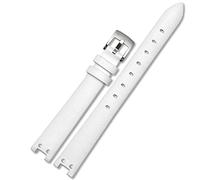 PAGUON Bracelet de Montre en Cuir véritable pour Anne Klein, Bracelet de Montre à Encoche AK Girl, Ceinture Simple et élégante, Petit Cadran rétro, 12mm, Blanc