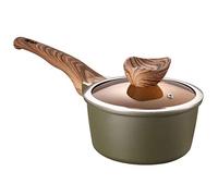 PAGUON Casseroles Pot à Soupe Casserole Antiadhésive Casserole avec Couvercle en Verre Casserole à Lait en Alliage d'aluminium Casserole Antiadhésive Couvercle en Verre Casserole à Lait/Casserole