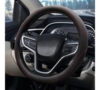 Pahajim Couvre Volant Voiture Souple Microfibre Cuir Protection Volant Respirant et Antidérapant Confortable Housse Volant Universelle 38CM pour Auto SUV-Ligne Rouge Noire