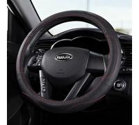 Pahajim Couvre Volant Voiture Universel Auto Protege Volant Voiture en Cuir Microfibre 37-38cm Caches de Volant Respirante, Antidérapante, Inodore, Durable Accessoires Volant-Noir