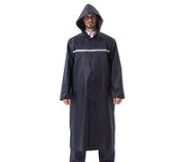 Pahajim Poncho Pluie Imperméable Grande Taille, Unisexe Long Réutilisable Veste, Cape de Pluie Reflechissant Poncho Respirant avec Capuche en Plein Air Camping Randonnée Cyclisme Moto