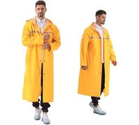 Pahajim Poncho Pluie imperméable, Unisexe Long Réutilisable Veste, Cape de Pluie Reflechissant Résistant Aux Emergency Poncho Respirant avec Capuche en Plein Air Camping Randonnée Cyclisme Moto