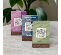 Pahdecor Mini panneau 3D personnalisé avec code QR, plaque commerciale personnalisée en acrylique, panneau venmo CashApp pour médias sociaux, Instagram, Wi-Fi, menu, panneau de table de paiement