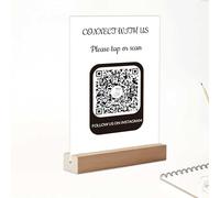 Pahdecor Mini panneau de code QR NFC personnalisé, plaque de paiement NFC pour petites entreprises, panneau Vemo personnalisé pour les réseaux sociaux en espèces, évaluez-nous sur la plaque Google