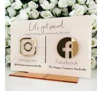 Pahdecor Multi Business QR Code Stand - Panneau Personnalisé avec Logo et Code QR pour Entreprise