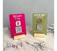 Pahdecor Panneau personnalisé en acrylique pour médias sociaux - Code QR personnalisé Venmo Instagram Facebook - Site Web de l'entreprise - Scan pour payer le code - Décoration de coiffeur de beauté