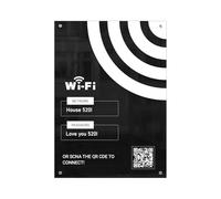 Pahdecor Panneau WiFi Internet personnalisable en acrylique, panneau de texte de mot de passe de réseau personnalisé, numérisation pour connecter la plaque de code QR, signalisation murale WiFi