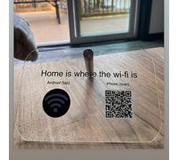 Pahdecor Panneau Wifi personnalisé 12,7 x 17,8 cm panneau de code QR Wifi à balayage personnalisé signe de mot de passe Wifi pour la maison panneau Wifi en acrylique pour les invités d'affaires