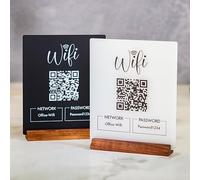Pahdecor Personnalisé Blanc Noir Table Wifi Qr Code Pour La Maison Hôtel Invités Salon Personnalisé Ongles Beauté Spa WiFi Mot de passe Plaque Acrylique Personnalisé Café Bar Restaurant Bureau