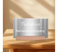 Pahdecor Plaque nominative personnalisée en acrylique avec miroir argenté - Plaque nominative gravée pour bureau et porte, décoration de bureau, cadeau pour nouvel emploi, enseignant (argenté)