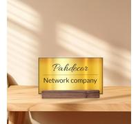 Pahdecor Plaque nominative personnalisée en acrylique avec miroir doré - Plaque nominative gravée pour bureau et porte, décoration de bureau, cadeau pour nouvel emploi, enseignant (doré)