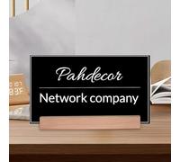 Pahdecor Plaque nominative personnalisée en acrylique noir avec éclairage pour bureau et porte, décoration de bureau, cadeau pour nouvel emploi, enseignant (noir)
