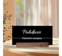 Pahdecor Plaque nominative personnalisée en acrylique noir éclairée pour bureau et porte, décoration de bureau, cadeau pour nouvel emploi, enseignant (noir)