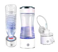 PAHION Bouteille D’Eau Hydrogéné Portable Générateur Ioniseur avec Technologie SPE & PEM 3 Minutes pour 1300-1600 PPB avec Kit D’Inhalation H2 Et Adaptateur 330ML