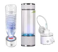 PAHION Bouteille D’Eau Hydrogéné Portable Générateur Ioniseur avec Technologie SPE & PEM 3 Minutes pour 1300-1600 PPB avec Kit D’Inhalation H2 Et Adaptateur 330ML